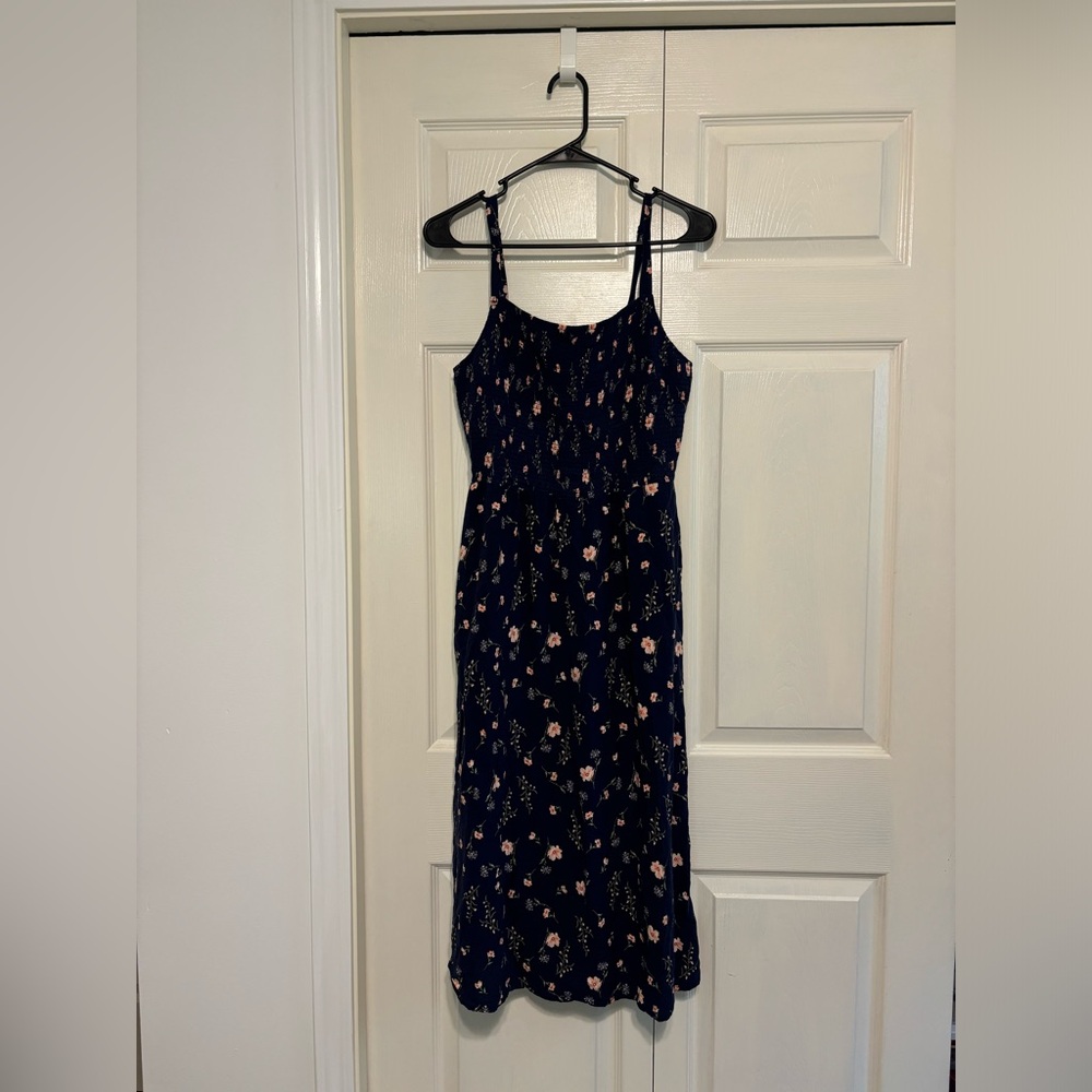 Old Navy Blue Maxi Sundress Spaghetti Strap Casual